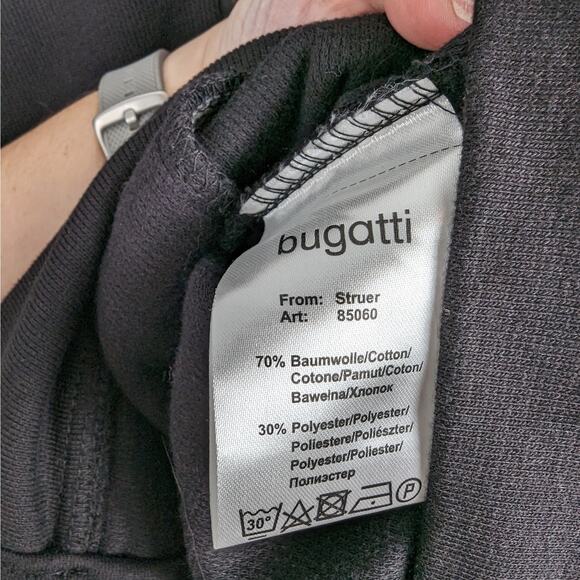 Bugatti Men's Black Cotton Blend Knit Jacket Full Zip Jacket Size XXL Gorpcore - Picture 9 of 10